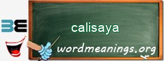 WordMeaning blackboard for calisaya
